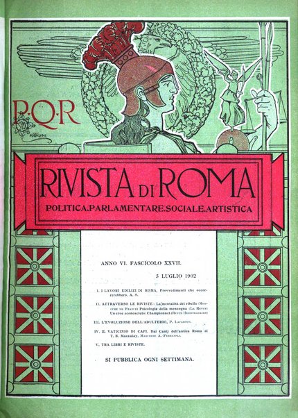 Rivista di Roma politica, parlamentare, sociale, artistica