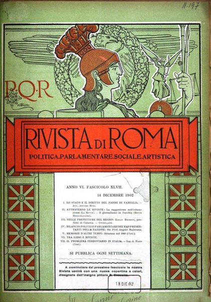 Rivista di Roma politica, parlamentare, sociale, artistica