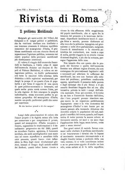 Rivista di Roma politica, parlamentare, sociale, artistica