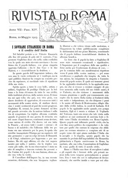 Rivista di Roma politica, parlamentare, sociale, artistica