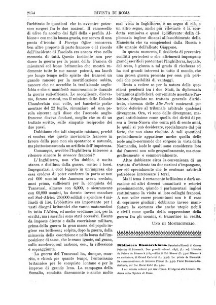 Rivista di Roma politica, parlamentare, sociale, artistica