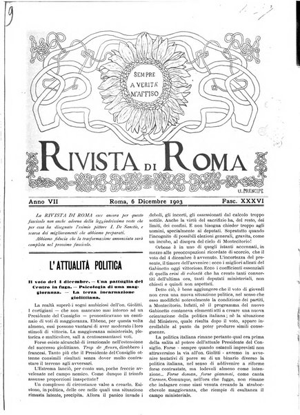 Rivista di Roma politica, parlamentare, sociale, artistica