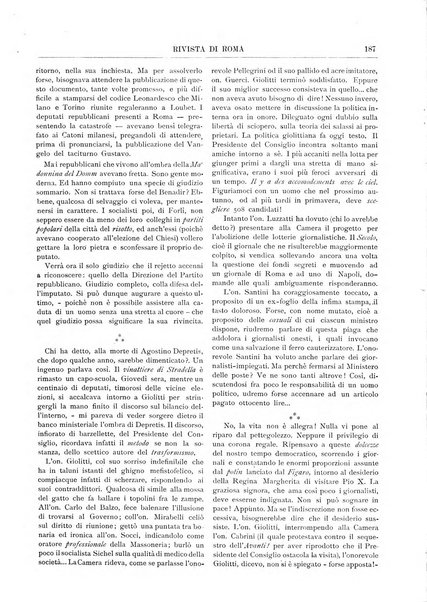 Rivista di Roma politica, parlamentare, sociale, artistica