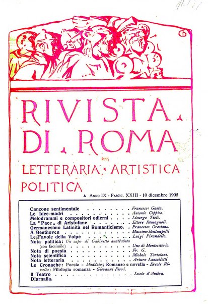 Rivista di Roma politica, parlamentare, sociale, artistica