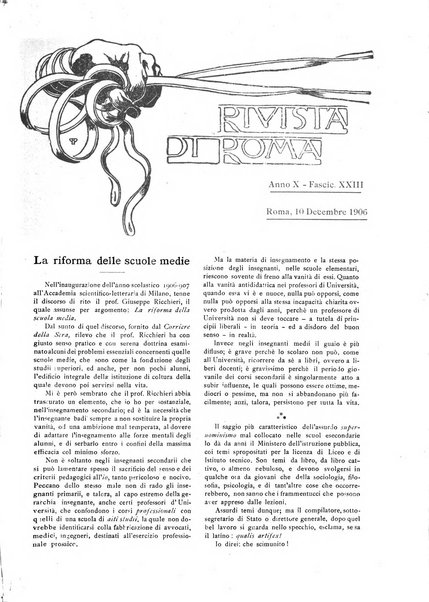 Rivista di Roma politica, parlamentare, sociale, artistica