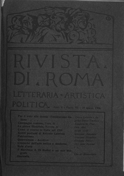 Rivista di Roma politica, parlamentare, sociale, artistica