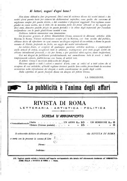 Rivista di Roma politica, parlamentare, sociale, artistica