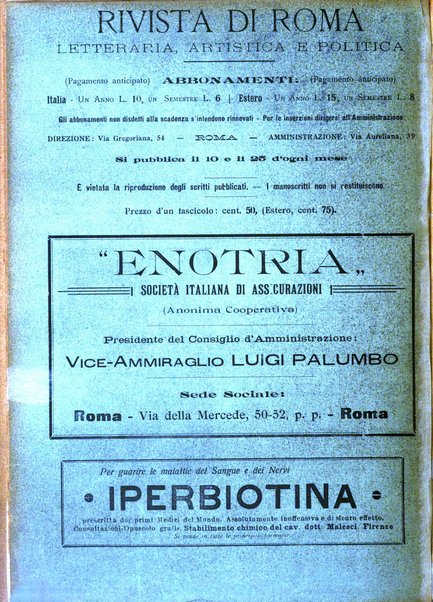 Rivista di Roma politica, parlamentare, sociale, artistica