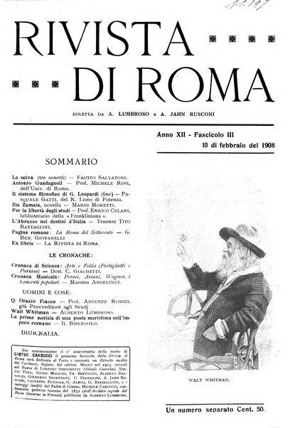 Rivista di Roma politica, parlamentare, sociale, artistica