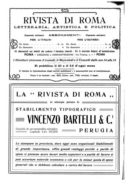 Rivista di Roma politica, parlamentare, sociale, artistica