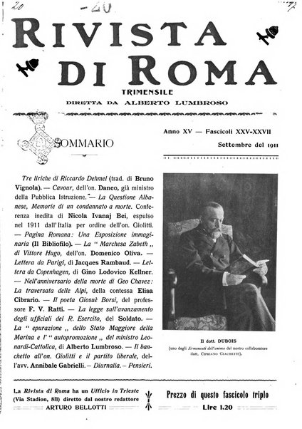 Rivista di Roma politica, parlamentare, sociale, artistica