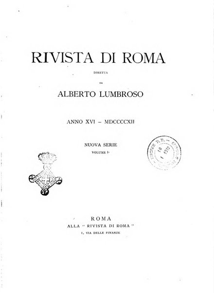 Rivista di Roma politica, parlamentare, sociale, artistica