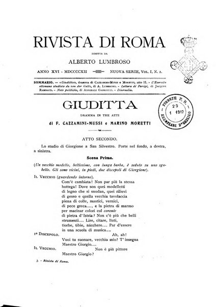 Rivista di Roma politica, parlamentare, sociale, artistica