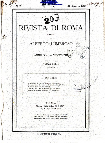 Rivista di Roma politica, parlamentare, sociale, artistica