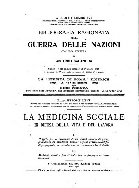 Rivista di Roma politica, parlamentare, sociale, artistica