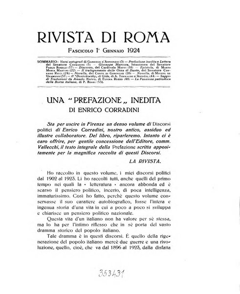 Rivista di Roma politica, parlamentare, sociale, artistica