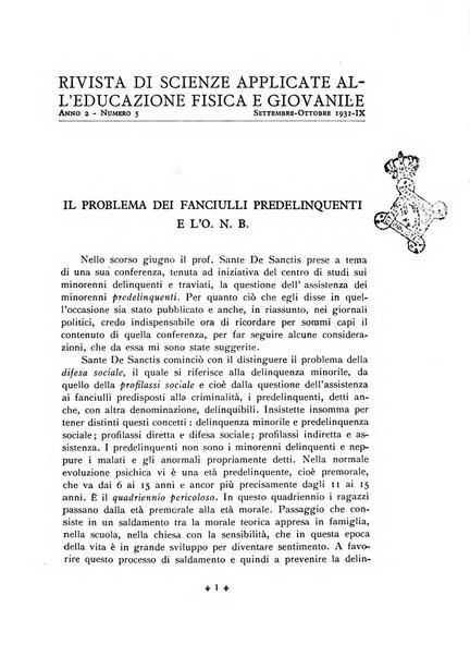 Rivista di scienze applicate all'educazione fisica e giovanile