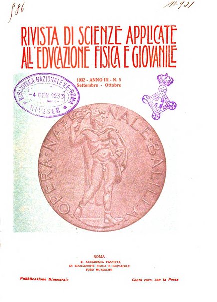 Rivista di scienze applicate all'educazione fisica e giovanile