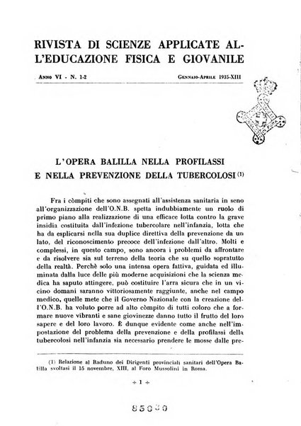 Rivista di scienze applicate all'educazione fisica e giovanile