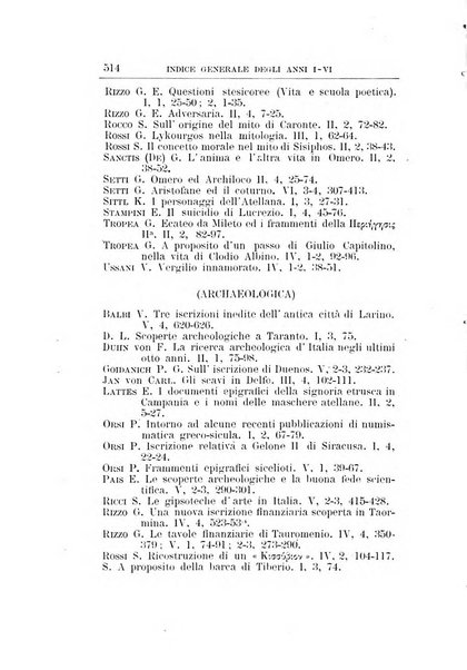 Rivista di storia antica periodico trimestrale di antichità classica