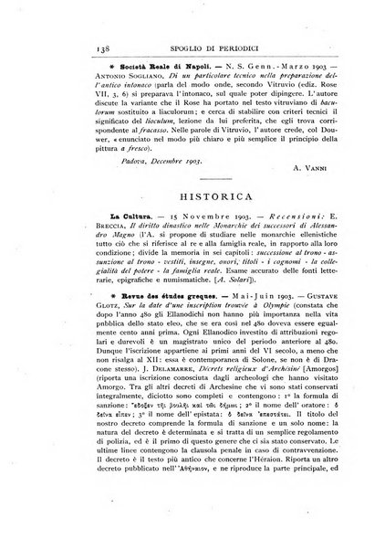 Rivista di storia antica periodico trimestrale di antichità classica