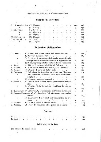 Rivista di storia antica periodico trimestrale di antichità classica