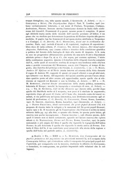 Rivista di storia antica periodico trimestrale di antichità classica