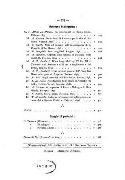 Rivista di storia antica e scienze affini