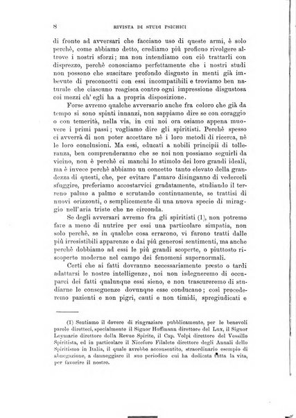 Rivista di studi psichici periodico mensile dedicato alle ricerche sperimentali e critiche sui fenomeni di telepatia, chiaroveggenza, premonizione, medianita, ecc