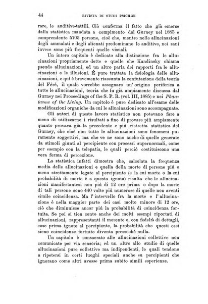 Rivista di studi psichici periodico mensile dedicato alle ricerche sperimentali e critiche sui fenomeni di telepatia, chiaroveggenza, premonizione, medianita, ecc