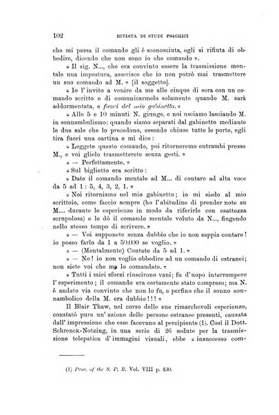 Rivista di studi psichici periodico mensile dedicato alle ricerche sperimentali e critiche sui fenomeni di telepatia, chiaroveggenza, premonizione, medianita, ecc