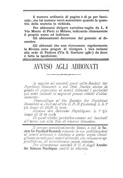 Rivista di studi psichici periodico mensile dedicato alle ricerche sperimentali e critiche sui fenomeni di telepatia, chiaroveggenza, premonizione, medianita, ecc