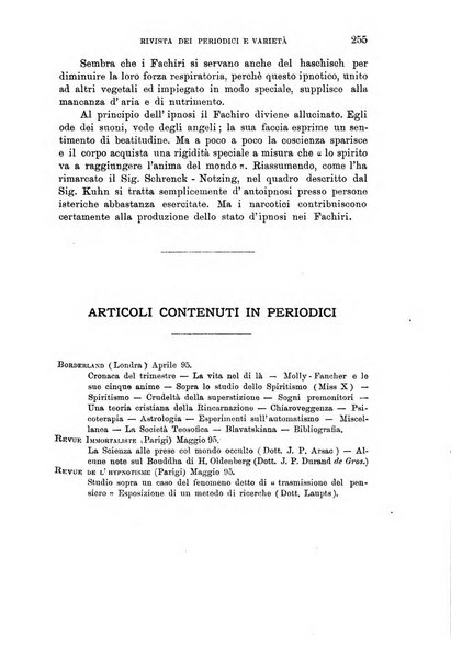 Rivista di studi psichici periodico mensile dedicato alle ricerche sperimentali e critiche sui fenomeni di telepatia, chiaroveggenza, premonizione, medianita, ecc