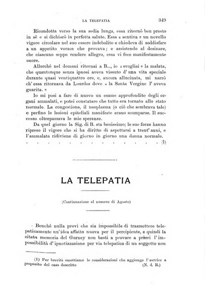 Rivista di studi psichici periodico mensile dedicato alle ricerche sperimentali e critiche sui fenomeni di telepatia, chiaroveggenza, premonizione, medianita, ecc