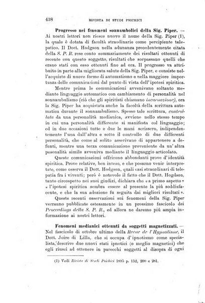 Rivista di studi psichici periodico mensile dedicato alle ricerche sperimentali e critiche sui fenomeni di telepatia, chiaroveggenza, premonizione, medianita, ecc