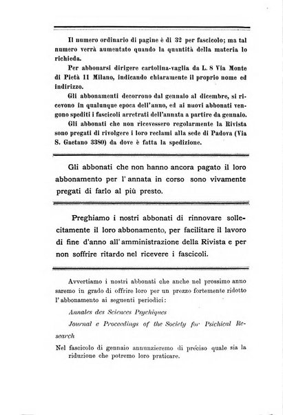 Rivista di studi psichici periodico mensile dedicato alle ricerche sperimentali e critiche sui fenomeni di telepatia, chiaroveggenza, premonizione, medianita, ecc