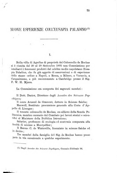 Rivista di studi psichici periodico mensile dedicato alle ricerche sperimentali e critiche sui fenomeni di telepatia, chiaroveggenza, premonizione, medianita, ecc