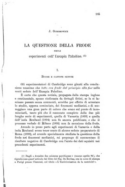 Rivista di studi psichici periodico mensile dedicato alle ricerche sperimentali e critiche sui fenomeni di telepatia, chiaroveggenza, premonizione, medianita, ecc