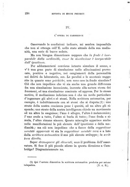 Rivista di studi psichici periodico mensile dedicato alle ricerche sperimentali e critiche sui fenomeni di telepatia, chiaroveggenza, premonizione, medianita, ecc