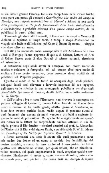 Rivista di studi psichici periodico mensile dedicato alle ricerche sperimentali e critiche sui fenomeni di telepatia, chiaroveggenza, premonizione, medianita, ecc