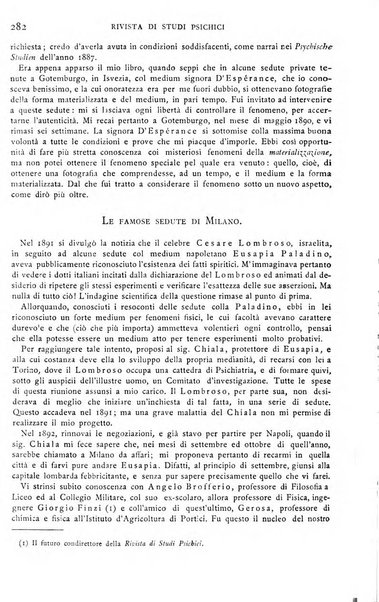 Rivista di studi psichici periodico mensile dedicato alle ricerche sperimentali e critiche sui fenomeni di telepatia, chiaroveggenza, premonizione, medianita, ecc