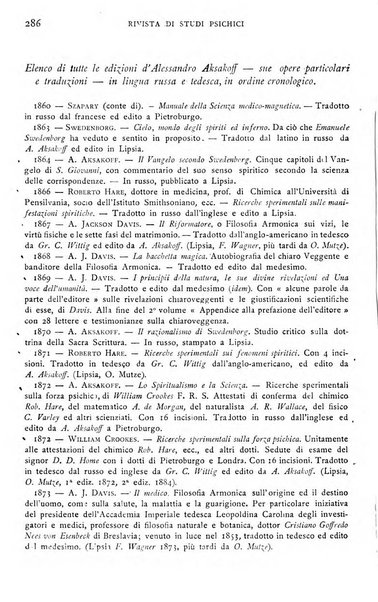 Rivista di studi psichici periodico mensile dedicato alle ricerche sperimentali e critiche sui fenomeni di telepatia, chiaroveggenza, premonizione, medianita, ecc