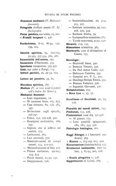 Rivista di studi psichici periodico mensile dedicato alle ricerche sperimentali e critiche sui fenomeni di telepatia, chiaroveggenza, premonizione, medianita, ecc