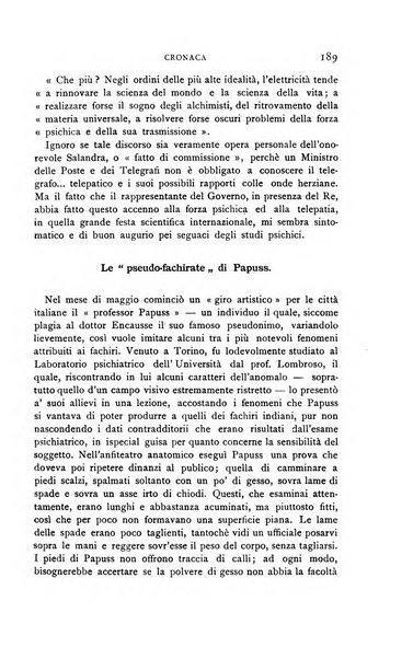 Rivista di studi psichici periodico mensile dedicato alle ricerche sperimentali e critiche sui fenomeni di telepatia, chiaroveggenza, premonizione, medianita, ecc