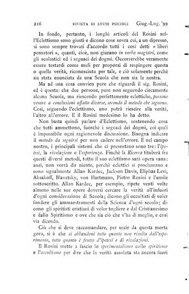 Rivista di studi psichici periodico mensile dedicato alle ricerche sperimentali e critiche sui fenomeni di telepatia, chiaroveggenza, premonizione, medianita, ecc