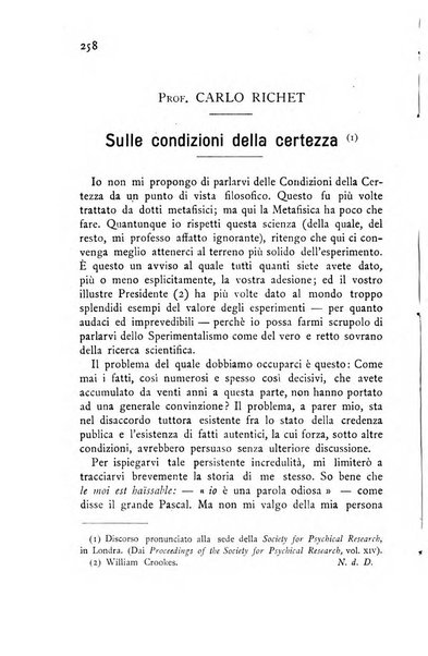 Rivista di studi psichici periodico mensile dedicato alle ricerche sperimentali e critiche sui fenomeni di telepatia, chiaroveggenza, premonizione, medianita, ecc