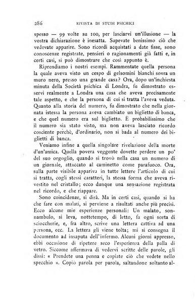 Rivista di studi psichici periodico mensile dedicato alle ricerche sperimentali e critiche sui fenomeni di telepatia, chiaroveggenza, premonizione, medianita, ecc