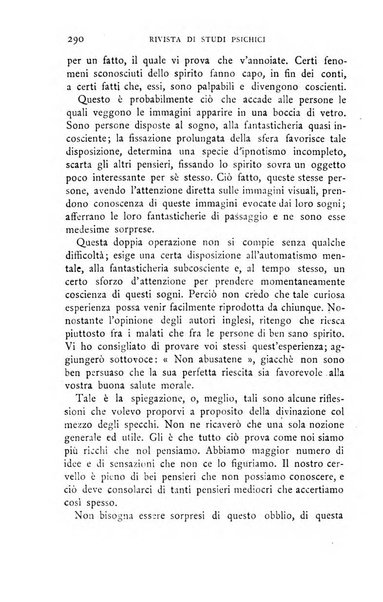 Rivista di studi psichici periodico mensile dedicato alle ricerche sperimentali e critiche sui fenomeni di telepatia, chiaroveggenza, premonizione, medianita, ecc