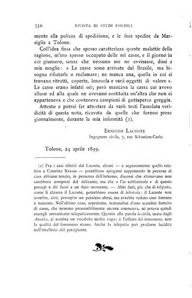 Rivista di studi psichici periodico mensile dedicato alle ricerche sperimentali e critiche sui fenomeni di telepatia, chiaroveggenza, premonizione, medianita, ecc