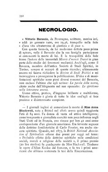 Rivista di studi psichici periodico mensile dedicato alle ricerche sperimentali e critiche sui fenomeni di telepatia, chiaroveggenza, premonizione, medianita, ecc